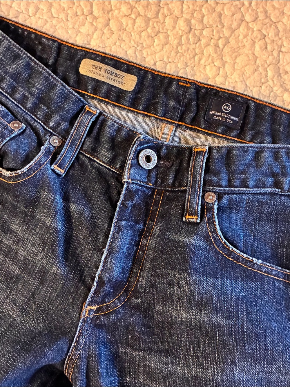 Ag Adriano Goldschmied Straight Leg the TOMBOY Blue Jeans - Picture 6 of 16